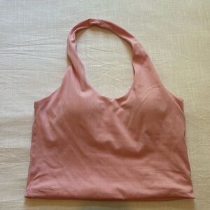 Klassy network pink cropped halter top